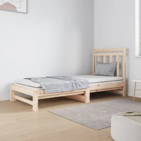Sofá cama extraíble madera maciza de pino 2x(90x190) cm de vidaXL, Camas y somieres - Ref: Foro24-3124757, Precio: 145,44 €, ...