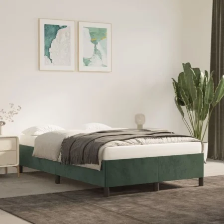 Estructura de cama de terciopelo verde 120x200 cm de vidaXL, Camas y somieres - Ref: Foro24-347315, Precio: 136,10 €, Descuen...