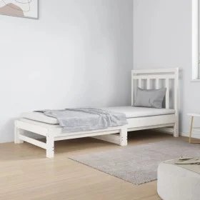 Removable sofa bed solid white pine wood 2x(90x190) cm by vidaXL, Beds and slatted bases - Ref: Foro24-3124758, Price: 172,21...