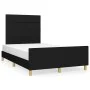 Bed frame with black fabric headboard 120x200 cm by vidaXL, Beds and slatted bases - Ref: Foro24-3125043, Price: 178,55 €, Di...