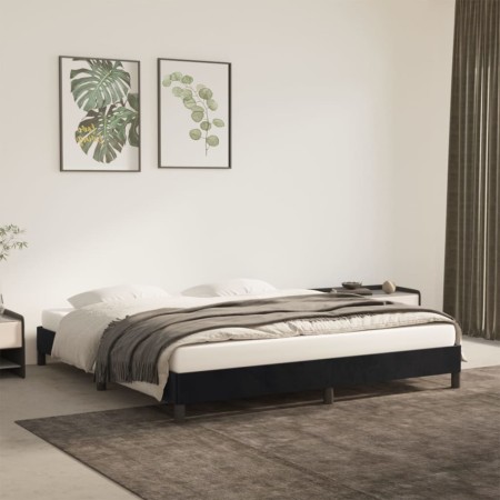 Estructura de cama de terciopelo gris claro 160x200 cm de vidaXL, Camas y somieres - Ref: Foro24-346984, Precio: 110,55 €, De...