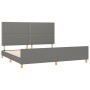 Bed frame with headboard dark gray fabric 200x200 cm by vidaXL, Beds and slatted bases - Ref: Foro24-3125001, Price: 222,35 €...