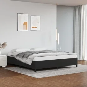 Black synthetic leather bed frame 180x200 cm by vidaXL, Beds and slatted bases - Ref: Foro24-347263, Price: 138,33 €, Discoun...