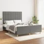 Bed frame with headboard in dark gray fabric 140x200 cm by vidaXL, Beds and slatted bases - Ref: Foro24-3125058, Price: 224,4...