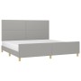Estructura de cama con cabecero de tela gris claro 200x200 cm de vidaXL, Camas y somieres - Ref: Foro24-3125000, Precio: 224,...