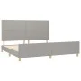 Light gray fabric bed frame with headboard 200x200 cm by vidaXL, Beds and slatted bases - Ref: Foro24-3125000, Price: 217,82 ...