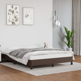 Braunes Kunstlederbettgestell 140x200 cm von vidaXL, Betten und Lattenroste - Ref: Foro24-346907, Preis: 100,85 €, Rabatt: %