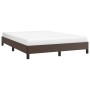 Estructura de cama de cuero sintético marrón 140x200 cm de vidaXL, Camas y somieres - Ref: Foro24-346907, Precio: 100,85 €, D...
