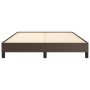 Estructura de cama de cuero sintético marrón 140x200 cm de vidaXL, Camas y somieres - Ref: Foro24-346907, Precio: 100,85 €, D...