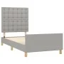 Light gray fabric bed frame with headboard 90x200 cm by vidaXL, Beds and slatted bases - Ref: Foro24-3125349, Price: 134,77 €...