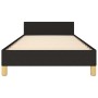 Bed frame with black fabric headboard 80x200 cm by vidaXL, Beds and slatted bases - Ref: Foro24-3124849, Price: 128,42 €, Dis...