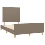 Bed frame with headboard in taupe gray fabric 120x200 cm by vidaXL, Beds and slatted bases - Ref: Foro24-3124883, Price: 174,...