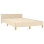 Bed frame with cream fabric headboard 120x200 cm by vidaXL, Beds and slatted bases - Ref: Foro24-3125046, Price: 165,41 €, Di...