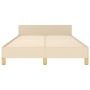 Bed frame with cream fabric headboard 120x200 cm by vidaXL, Beds and slatted bases - Ref: Foro24-3125046, Price: 165,41 €, Di...