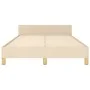Bed frame with cream fabric headboard 120x200 cm by vidaXL, Beds and slatted bases - Ref: Foro24-3125046, Price: 167,57 €, Di...