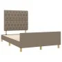 Bed frame with headboard in taupe gray fabric 120x200 cm by vidaXL, Beds and slatted bases - Ref: Foro24-3125288, Price: 192,...