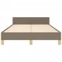 Bed frame with headboard in taupe gray fabric 120x200 cm by vidaXL, Beds and slatted bases - Ref: Foro24-3125288, Price: 192,...