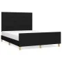 Bed frame with black fabric headboard 140x200 cm by vidaXL, Beds and slatted bases - Ref: Foro24-3125059, Price: 237,99 €, Di...