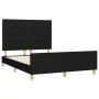 Bed frame with black fabric headboard 140x200 cm by vidaXL, Beds and slatted bases - Ref: Foro24-3125059, Price: 237,99 €, Di...