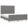 Bed frame with headboard in dark gray fabric 140x200 cm by vidaXL, Beds and slatted bases - Ref: Foro24-3124977, Price: 194,8...