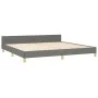 Bed frame with headboard dark gray fabric 200x200 cm by vidaXL, Beds and slatted bases - Ref: Foro24-3125082, Price: 243,06 €...