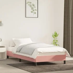 Pink velvet bed frame 80x200 cm by vidaXL, Beds and slatted bases - Ref: Foro24-346945, Price: 73,92 €, Discount: %