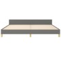 Bed frame with headboard dark gray fabric 200x200 cm by vidaXL, Beds and slatted bases - Ref: Foro24-3125082, Price: 249,25 €...