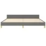Bed frame with headboard dark gray fabric 200x200 cm by vidaXL, Beds and slatted bases - Ref: Foro24-3125082, Price: 243,06 €...