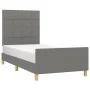 Bed frame with headboard in dark gray fabric 80x200 cm by vidaXL, Beds and slatted bases - Ref: Foro24-3125010, Price: 147,73...