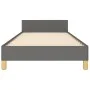 Bed frame with headboard in dark gray fabric 80x200 cm by vidaXL, Beds and slatted bases - Ref: Foro24-3125010, Price: 147,73...