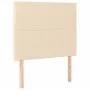Bed frame with cream fabric headboard 100x200 cm by vidaXL, Beds and slatted bases - Ref: Foro24-3124876, Price: 143,92 €, Di...