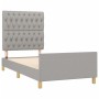 Estructura de cama con cabecero de tela gris claro 100x200 cm de vidaXL, Camas y somieres - Ref: Foro24-3125276, Precio: 138,...