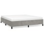 Estructura de cama de terciopelo gris claro 160x200 cm de vidaXL, Camas y somieres - Ref: Foro24-347330, Precio: 129,32 €, De...