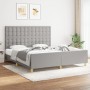 Bed frame with headboard light gray fabric 180x200 cm by vidaXL, Beds and slatted bases - Ref: Foro24-3125397, Price: 247,89 ...