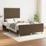 Dark brown fabric bed frame with headboard 120x200cm by vidaXL, Beds and slatted bases - Ref: Foro24-3124963, Price: 145,01 €...