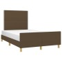Dark brown fabric bed frame with headboard 120x200cm by vidaXL, Beds and slatted bases - Ref: Foro24-3124963, Price: 146,86 €...