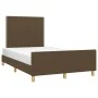 Dark brown fabric bed frame with headboard 120x200cm by vidaXL, Beds and slatted bases - Ref: Foro24-3124963, Price: 145,01 €...