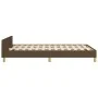 Dark brown fabric bed frame with headboard 120x200cm by vidaXL, Beds and slatted bases - Ref: Foro24-3124963, Price: 145,01 €...