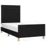 Bed frame with black fabric headboard 80x200 cm by vidaXL, Beds and slatted bases - Ref: Foro24-3125011, Price: 126,35 €, Dis...