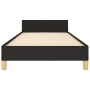 Bed frame with black fabric headboard 80x200 cm by vidaXL, Beds and slatted bases - Ref: Foro24-3125011, Price: 126,72 €, Dis...