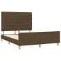 Estructura de cama con cabecero de tela marrón 140x200 cm de vidaXL, Camas y somieres - Ref: Foro24-3125303, Precio: 242,58 €...