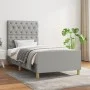 Light gray fabric bed frame with headboard 80x200 cm by vidaXL, Beds and slatted bases - Ref: Foro24-3125252, Price: 144,10 €...