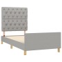 Estructura de cama con cabecero de tela gris claro 80x200 cm de vidaXL, Camas y somieres - Ref: Foro24-3125252, Precio: 141,3...