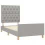 Light gray fabric bed frame with headboard 80x200 cm by vidaXL, Beds and slatted bases - Ref: Foro24-3125252, Price: 144,10 €...