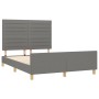 Bed frame with headboard in dark gray fabric 140x200 cm by vidaXL, Beds and slatted bases - Ref: Foro24-3125139, Price: 212,7...