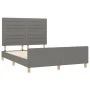 Bed frame with headboard in dark gray fabric 140x200 cm by vidaXL, Beds and slatted bases - Ref: Foro24-3125139, Price: 207,1...