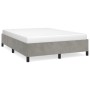 Estructura de cama de terciopelo gris claro 140x190 cm de vidaXL, Camas y somieres - Ref: Foro24-347318, Precio: 153,68 €, De...