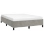 Estructura de cama de terciopelo gris claro 140x190 cm de vidaXL, Camas y somieres - Ref: Foro24-347318, Precio: 153,68 €, De...