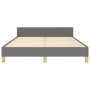 Bed frame with headboard in dark gray fabric 140x200 cm by vidaXL, Beds and slatted bases - Ref: Foro24-3125139, Price: 212,7...
