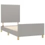 Estructura de cama con cabecero de tela gris claro 90x190 cm de vidaXL, Camas y somieres - Ref: Foro24-3124855, Precio: 146,7...